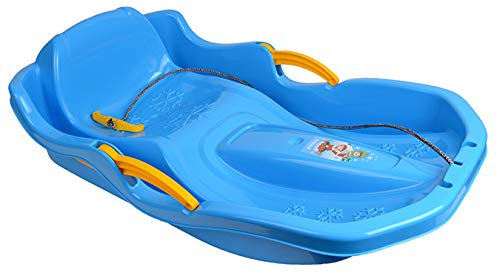 MARMAT Schlitten Kinderschlitten BOB MINIBOB Kunststoff Rodel UFO 5 Farben (Blau)