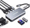 Falwedi USB C Hub, Type C Adapter, 10-in-1 Dongle with Ethernet, 4K@30Hz HDMI, VGA, 3 USB3.0, SD/TF Card Reader, Audio, USB-C PD 3.0, Compatible for MacBook Air Pro and Other Type C Laptops