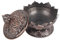 Räuchergefäß, Vintage Backflow Smoke Räuchergefäß Stick Incense Cone Holder Home Decoration(Rote Bronze)