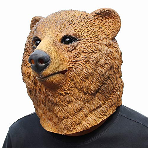 CreepyParty Bär Masken Halloween Kostüm Party Tierkopf Latex Maske Braunbär Karneval Masken