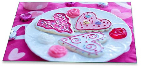 Tabla de cocina de vitrocerámica Essen, color rosa, 1 pieza, 90 x 52 cm, placas de cocina de vidrio de inducción