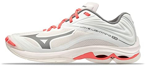Mizuno Damen Wave Lightning Z6 Volleyball-Schuh,Schnee/ Qshade/ Coralf,38.5 EU
