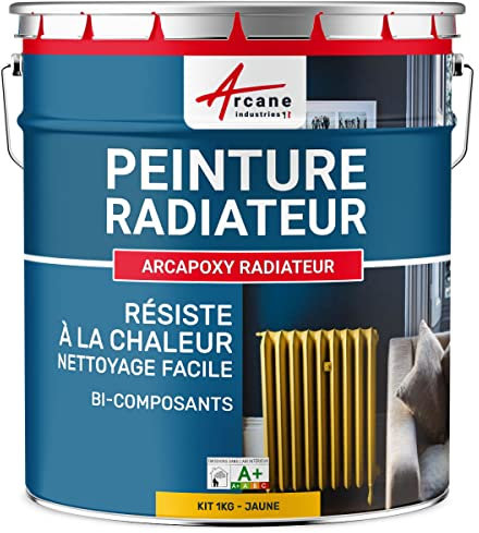 Heizkörper/Heizungsfarbe : ARCAPOXY HEIZKÖRPER RAL 1023 - Gelb - 1 kg (bis zu 5 m² in 2 schichten)