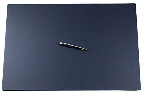 DELMON VARONE - Personalisierbare Schreibtischunterlage XXL aus „EcoAppleLeather“ Blau, Recycling Öko Apfel Leder Schreibunterlage rutschfest, abwaschbar, Schreibtisch Unterlage nachhaltig 65 x 45 cm