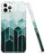 luolnh Compatible with iPhone 12 Pro Max Case Marble Case,metallic Design Shockproof Soft Silicone Bumper Cover Skin Case(Geometric Green Lattice)