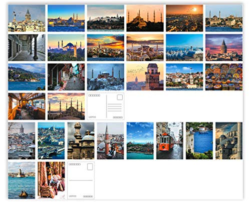 Türkei Istanbul Reise Vintage Postkarten Kunstdruck mit seite für Business Weihnachten Urlaub Geburtstag Postkarten