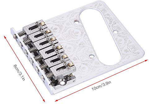 Accessoire de guitare, pont de guitare facile à utiliser, accessoire d'instrument de musique pour guitare avec trou de micro à bobine unique, pour guitare Telecaster avec micro à bobine unique