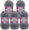 5 x 100g Strickgarn Alize Cotton Gold Uni Klassikgarn Häkelgarn Strick-Wolle Farbwahl, Farbe:87 dunkelgrau