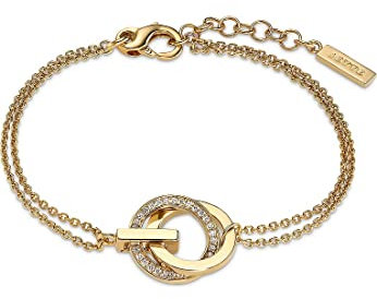 JETTE Damen-Armband 925er Silber 30 Zirkonia One Size, Gelbgold 32018222