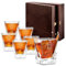 Maverton 6er Whisky Gläser Set mit Gravur - 250ml personalisiert - edles Kristallglas - zum Geburtstag - für Männer - Whiskygläser Set mit luxuriösem Design - Wappen