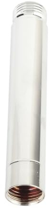 Duschverlängerung 10 cm aus Edelstahl mit G1/2 Gewinde | Runde Edelstahlform, für Dusche und Bad, Duscharm für Kopfbrause und Handbrause, G1/2 Anschluss, 10 Cm Länge