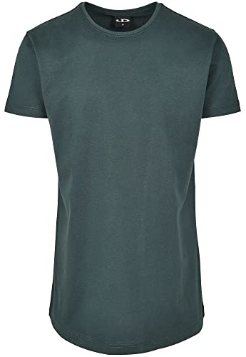 urbandreamz T-shirt pour homme - Col rond - Extra long - Oversize - XS - 5XL, Vert bouteille, M
