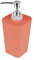 douceur d'intérieur, Distributeur Savon (7.3 x 7.3 x 18 cm) Vitamine Terracotta, Plastique Soft Touch