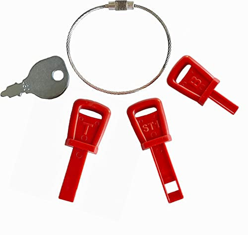 Universal Schneefräse Schlüssel-Set (4 Stück/mit Ring) kompatibel mit PowerMore Troy-Bilt Craftsman Briggs & Stratton Craftsman Tecumseh Snow King