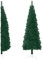 vidaXL Albero Natale Artificiale Sottile a metà Supporto Verde 240 cm