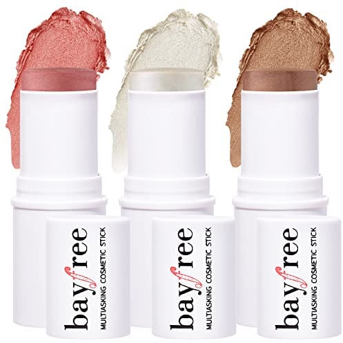KIMUSE Cream Blush Stick, Highlighter & Contouring stick, Cremige Textur Mit Leuchtendem Finish,Vielseitig, einfach zu verwenden, Make-Up Für Jeden Hauttyp