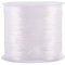 KONMAY 1 Rolls 0.8mm Flat Stretchy Bracelet Strings, 400 Meters White Crystal Elastic Thread Cord for Jewelry Bracelets Making, Beading, Hair Extension Cord