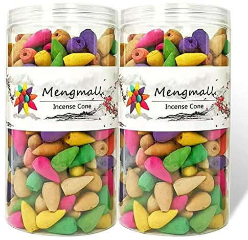 Mengmall 600 Backflow Incense Cones for Waterfall Burner Natural Scents