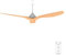 Cecotec - Ventilatori da Soffitto EnergySilence Aero 5200 WhiteWood - 35 W, Diametro 132 cm, Telecomando, Timer Fino a 8 Ore, 6 Velocità, 3 Pale, Estate/Inverno, Altezza Regolabile