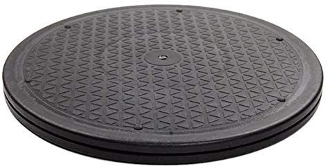 BEIEM 12 Inch Heavy Duty Rotating Swivel Steel Stand for Monitor TV Turntable Lazy Susans Black Round Shape