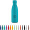 Cool Bottles - Botella de Agua de Acero Inoxidable - 350 ml - Vivid Turquoise - 25,10 x 7cm - Botella Térmica Hermética - Bebidas frías 36 horas y calientes 18 horas - Triple-Cool Technology - Sin BPA