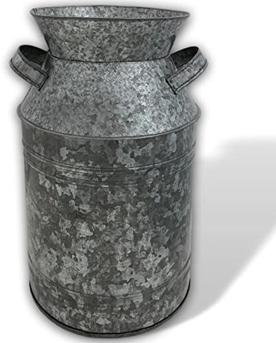 aubaho Pot à Lait Bidon Pichet Jardinière Vase Métal Zinc Décoration Jardin Shabby