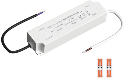 Luxvista LED Transformator 24V 100W Trafo AC 230V auf 24V DC LED Driver Netzteil 4.17A LED Treiber IP67 Wasserdicht für Indoor/Outdoor, LED Netzteil für G4 GU4 GU5.3 LED Strip, CCTV Kameras