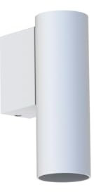 Wandlampe innen schmal Ø 4 cm H: 12 cm klein Weiß für R35 GU10 Metall indirektes Licht Downlight Modern Wandleuchte Wohnzimmer Flur