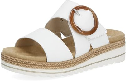 Remonte Damen D0Q51, Frauen Slipper,lose Einlage,schluepfschuhe,Slip-ons,Backless Slipper,Mules,Gartenschuhe,Sommerschuhe,sommerclogs,Weiss (82),45 EU