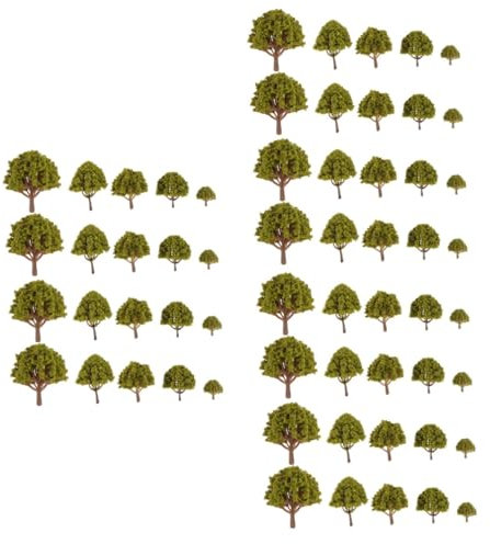 Amosfun 60 STK Baum Miniaturbäume Zum Basteln Landschaftsbaummodell Moos Basteln Kiefernharz Grünes Baumfiguren Für Projekte Zubehör Für Baumhäuser Diorama Obstbaum Klein 60