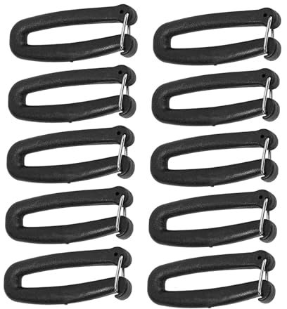 harayaa 10x Gurthaken Gurtband Schlüsselanhänger Haken Clip Gurtband Verbindungsclips Gurtbandschnalle Brückenschnalle für Rucksackgurt, 5CM