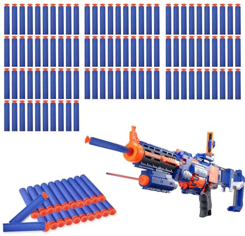 100 Stück Darts Pfeile Bullets, Bullets für Nerf, Darts für Nerf, Darts Bullets, Refill Bullets, Soft Darts Pfeile Refill Bullets für Draußen und Familie,Pfeile Darts,Toy Gun Draußen
