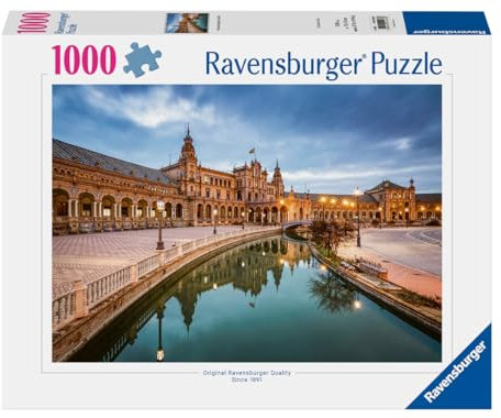 Ravensburger - Puzzle 1000 Teile Platz Spanien, Sevilla | Puzzle 1000 Teile Landschaften mit Einer Größe von 70 x 50 cm | Geschenk für Erwachsene und Kinder ab 14 Jahren und mehr