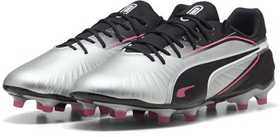 PUMA - King Match FG/AG, Zapatillas de fútbol Unisexo, PUMA Silver-PUMA Black-Sun Struck-PUMA White,