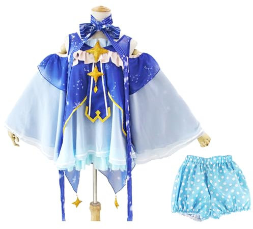 lovtuwr Cosplay-kostüm Miku, Mit Haarspangen Und Ohrringen Für Mädchen, Halloween, Karneval, Spielcharakter-cosplay-kostüme(Size:2XL,Color:BLAU)