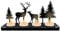 Kerzenhalter Adventskranz, Adventskranz Teelichter, Kerzenständer Metall Modern, Adventskranz länglich mit 4 Kerzenhaltern, für Weihnachtsdeko,Tisch Deko