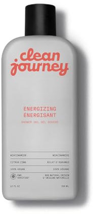 cleanjourney Body Wash, EWG Verified Shower Gel with Niacinamide and Glycerin, Clean Ingredients, Vegan, Energizing, Citrus Zing, 354 mL