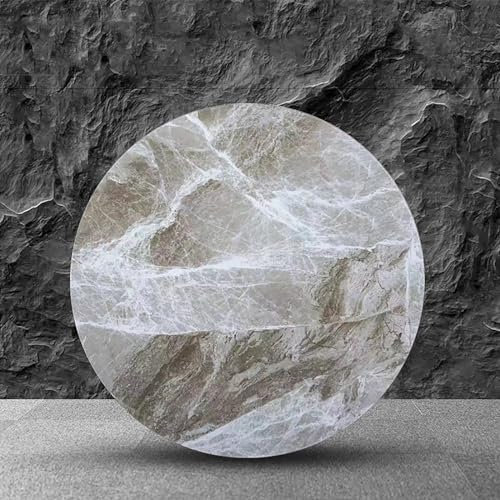 Plato Giratorio Redondo para Servir, Plato Giratorio de mármol Antideslizante de 12 mm de Grosor para Cocina con Base silenciosa, Bandeja giratoria Grande para Servir, para Mesa de Comedor (