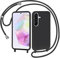 AOMYKE Handyhülle für Samsung Galaxy A36 5G Hülle mit Band, Handyband Samsung Galaxy A36 5G Hülle zum Umhängen Schutzhülle mit Kette Kordel Weich TPU Liquid Silikon Case, Schwarz
