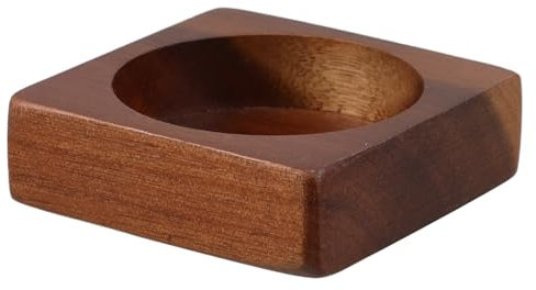 Cabilock Wooden Grinder Tray Base for Kitchen Storage Sturdy Acacia Wood Stand to Organize Condiment Bottles and Keep Countertops Clean
