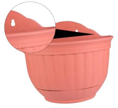 BESPORTBLE Pot De Fleur Suspendu Plastique Demi pour Jardinière Intérieure Extérieure Balcon Maison