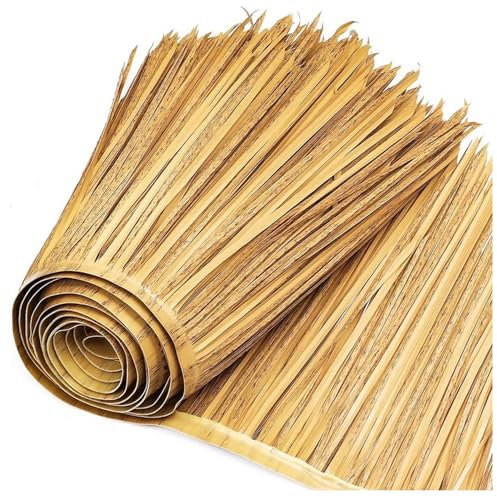 PXAMORTEL Techo de Paja Artificial de Palma, Rollo de Paja Artificial for techos de 0,5 MX (Varios tamaños)(0.5m x 5m)
