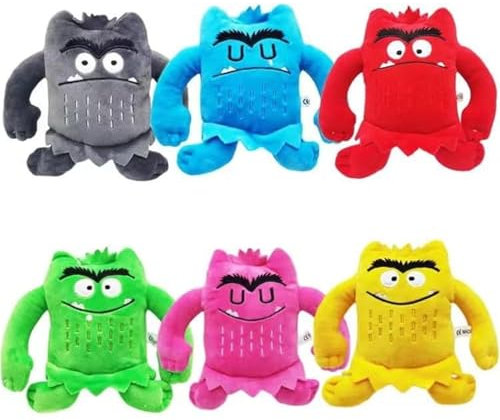 Farbenmonster Plushie, Bunte Monster Plüschtier für eine fröhliche und unbeschwerte Stimmung, Halloween oder Birthday Decorations Monster Kuscheltier Geschenke für Jungen oder Mädchen. (6PCS)