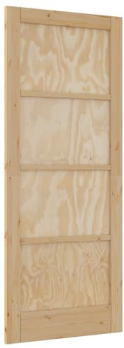 Brokky 4102665 Porta Interna ORKDAL 83x202x4 cm Porta in Legno Massello di Pino Porta Scorrevole Interna per Bagno Cucina Studio