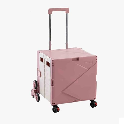 Schubkarre Mehrzweckwagen, zusammenklappbarer Wagen, Schubkarre(Pink)