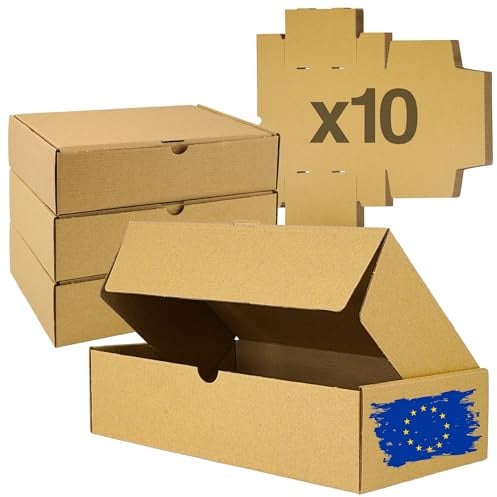Kartons Versand | Versandkartons Klein 10Pcs | Maxibriefkarton | Verpackungskartons | Warensendung Karton | Geschenkbox Kraftpapier | Faltkarton | Pakete für Versand | Cardboard Box 25x16x7cm