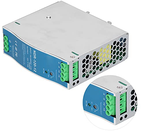 ZJchao Fuente de Alimentación Ferroviaria Industrial DIN 12V 10A 120W AC 100 240V Fuente de Alimentación de Conmutación de Entrada para Equipos de Automatización