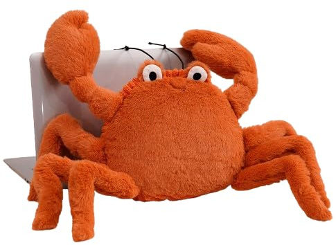 Xiyocadt Meereslebende Spielzeug Krabbel Spielzeug、Garnelen Stofftier, Simulation Krabbelspielzeug Shrimp Umarmung Der Weichen SüßEn Tiere Dekoration, Geschenk (40cm,Krabben)