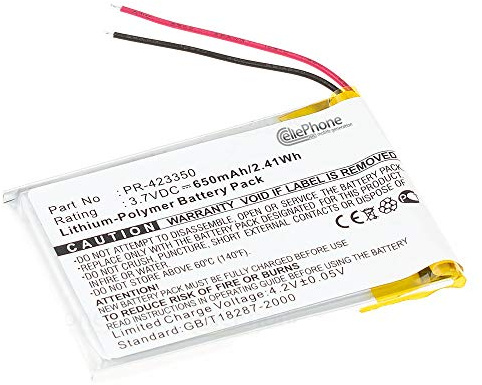 cellePhone Akku Li-Polymer kompatibel mit Plantronics K100 - Sony MDR-DS6500 MDR-XB950BT MDR-RF985R MDR-XB950B1 (Ersatz für PR-423350)