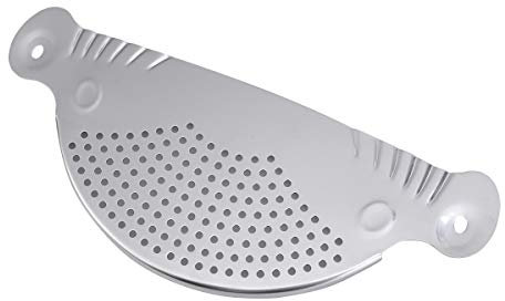 OUNONA Escurridor para Ollas Colador de Pasta de Acero Inoxidable Herramienta de Cocina (Plata)